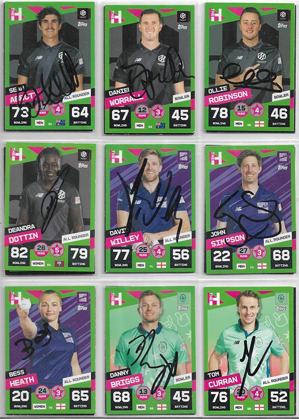 Topps 2022 Cricket Attax The Hundred (328) + Specials (PARTIAL)