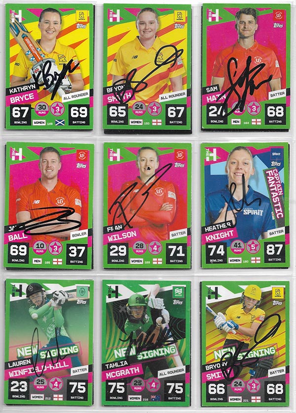 Topps 2022 Cricket Attax The Hundred (328) + Specials (PARTIAL)