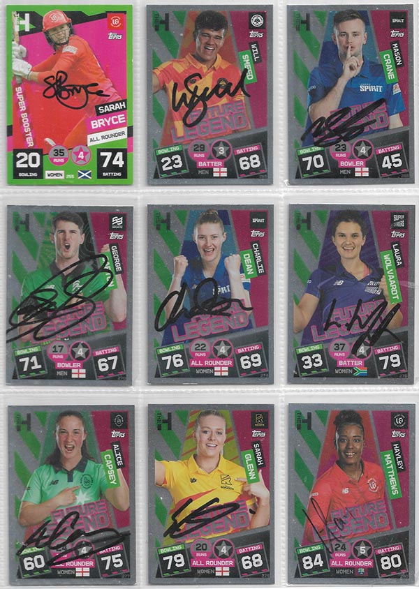 Topps 2022 Cricket Attax The Hundred (328) + Specials (PARTIAL)