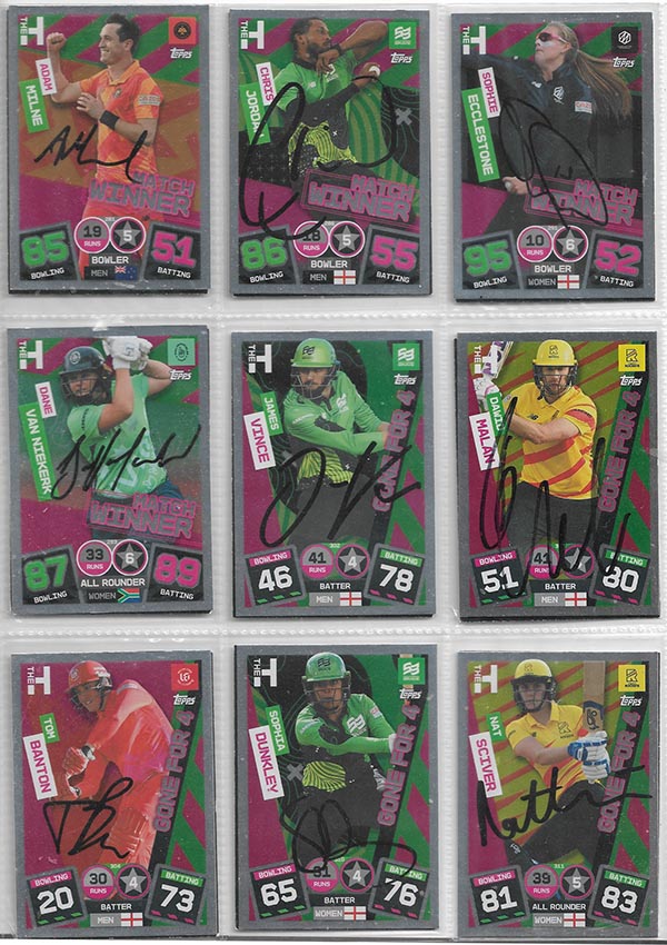 Topps 2022 Cricket Attax The Hundred (328) + Specials (PARTIAL)