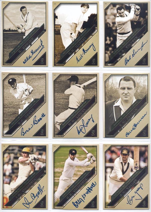 SEP 2011 Heritage Series Test Cricket Captains - Facsimile Set (44)