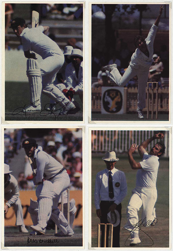 Scanlens 1981 Aussie Cricket Superstars in Action (18) - XL Photocards
