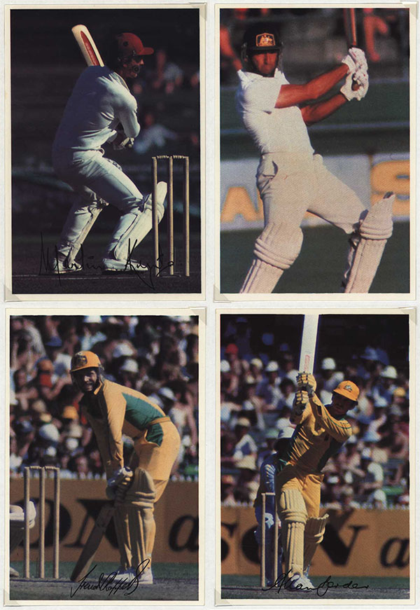 Scanlens 1981 Aussie Cricket Superstars in Action (18) - XL Photocards