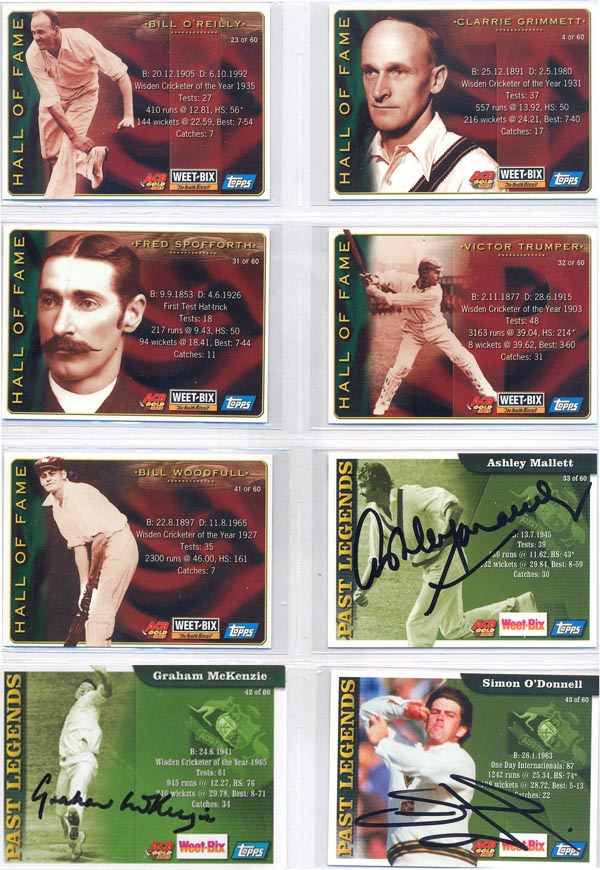 Weetbix 2002 Australian Champion Cricketers Past And Present (30) DS