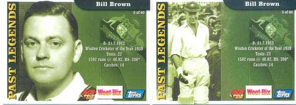 Weetbix 2002 Australian Champion Cricketers Past And Present (30) DS