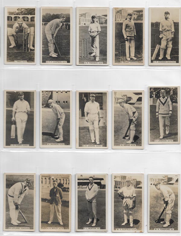 W.D. & H.O. Wills 1928-29 Cricket Season