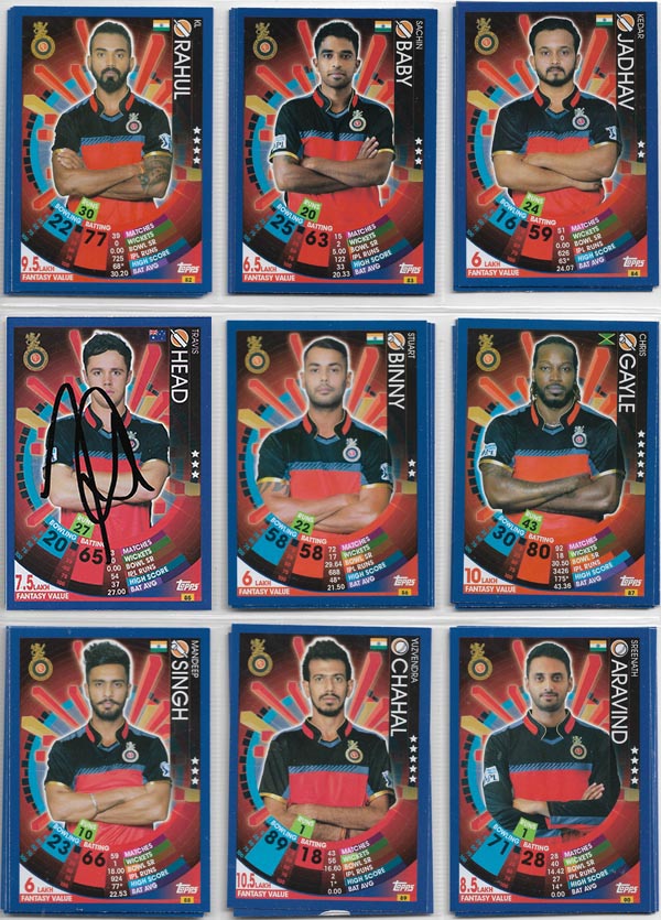Topps 2017 Cricket Attax IPL (221) + Specials