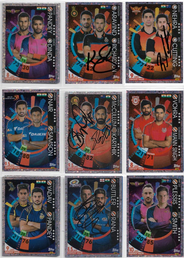 Topps 2017 Cricket Attax IPL (221) + Specials
