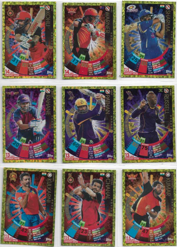 Topps 2017 Cricket Attax IPL (221) + Specials