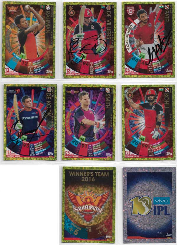 Topps 2017 Cricket Attax IPL (221) + Specials