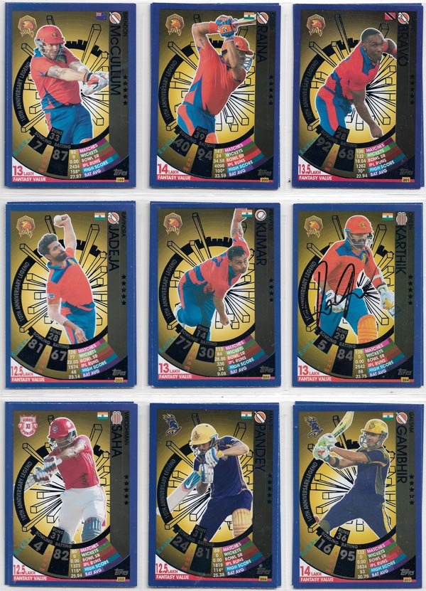 Topps 2017 Cricket Attax IPL (221) + Specials