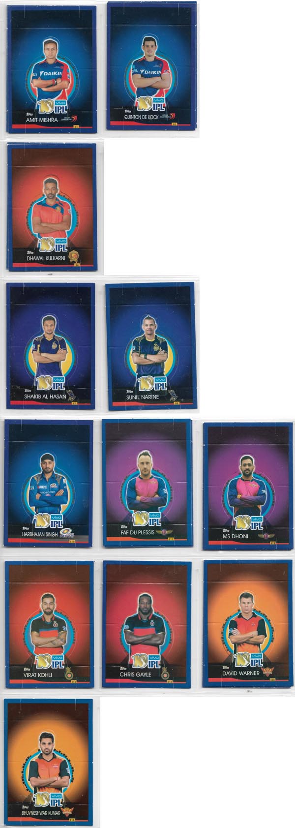 Topps 2017 Cricket Attax IPL (221) + Specials