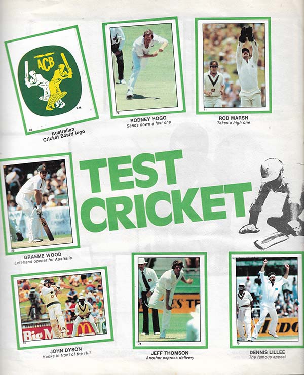 Scanlens 1982-83 Stickers (172)