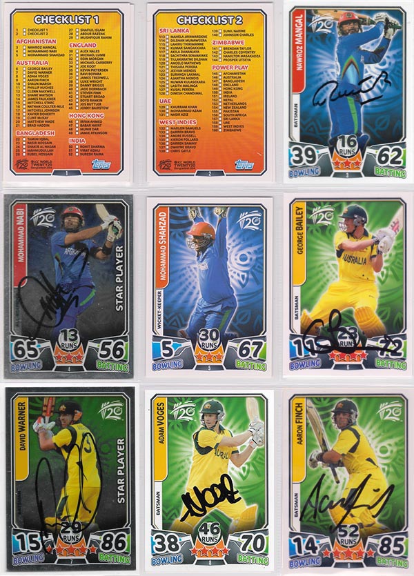 Topps 2014 Cricket Attax World T20 (160) + Specials
