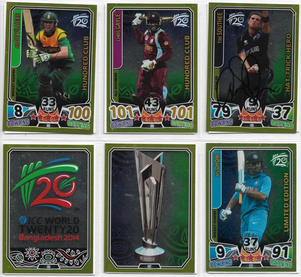 Topps 2014 Cricket Attax World T20 (160) + Specials