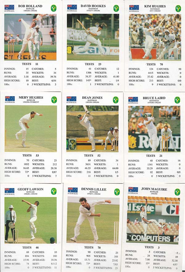 Spears 1993-94 Test Match Card Game